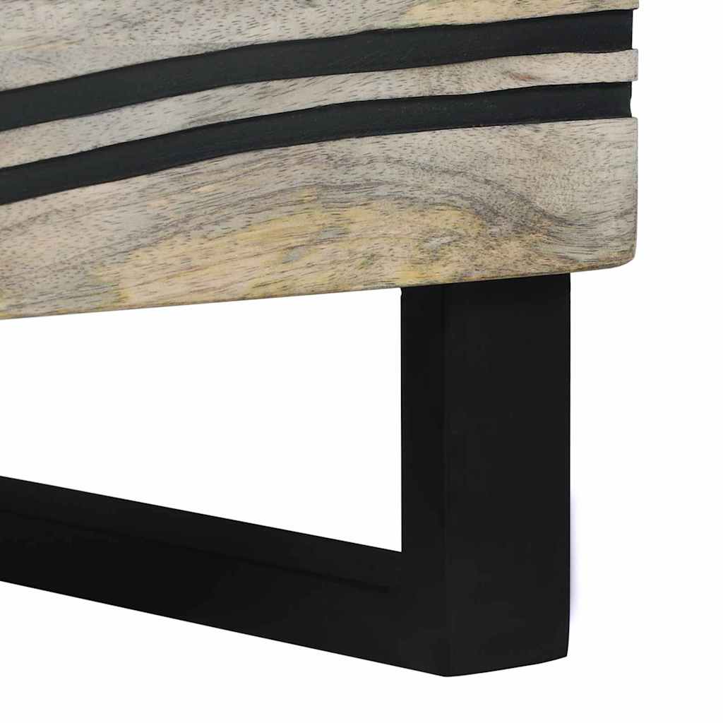 Κομοδίνο με συρτάρι 2 pcs Λευκό και Μαύρο 40 x 33 x 46 εκ.