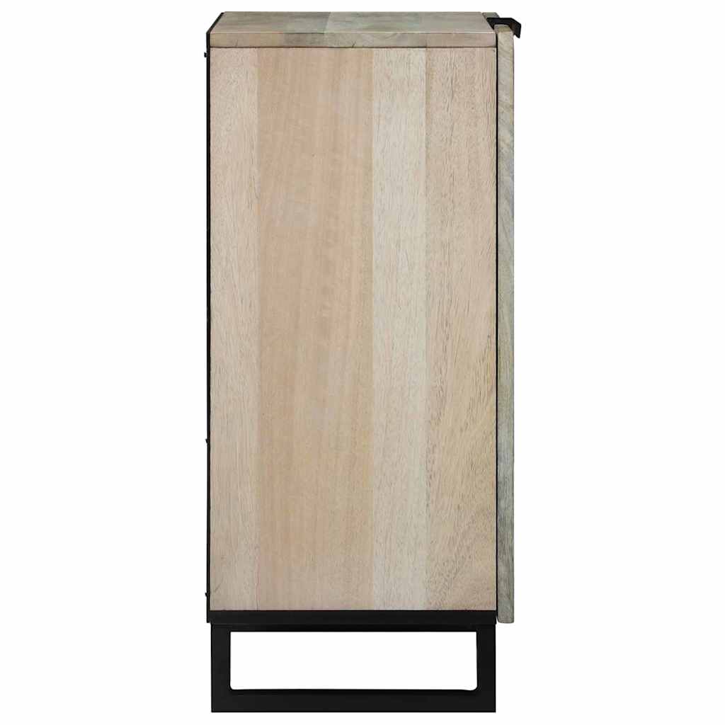 Πλαϊνό γραφείο Λευκό 60 x 33,5 x 75 εκ. Στερεό ξύλο μάνγκο - Pakobazaar