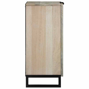 Πλαϊνό γραφείο Λευκό 60 x 33,5 x 75 εκ. Στερεό ξύλο μάνγκο - Pakobazaar