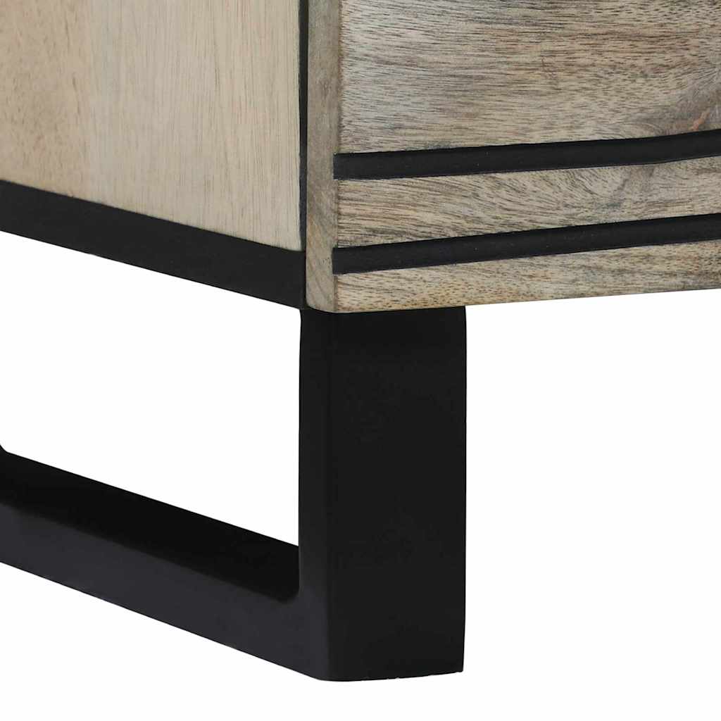 Πλαϊνό γραφείο Λευκό 60 x 33.5 x 75 εκ. Μασίφ ξύλο μάνγκο - Pakobazaar