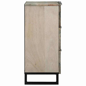 Πλαϊνό γραφείο Λευκό 60 x 33.5 x 75 εκ. Μασίφ ξύλο μάνγκο - Pakobazaar