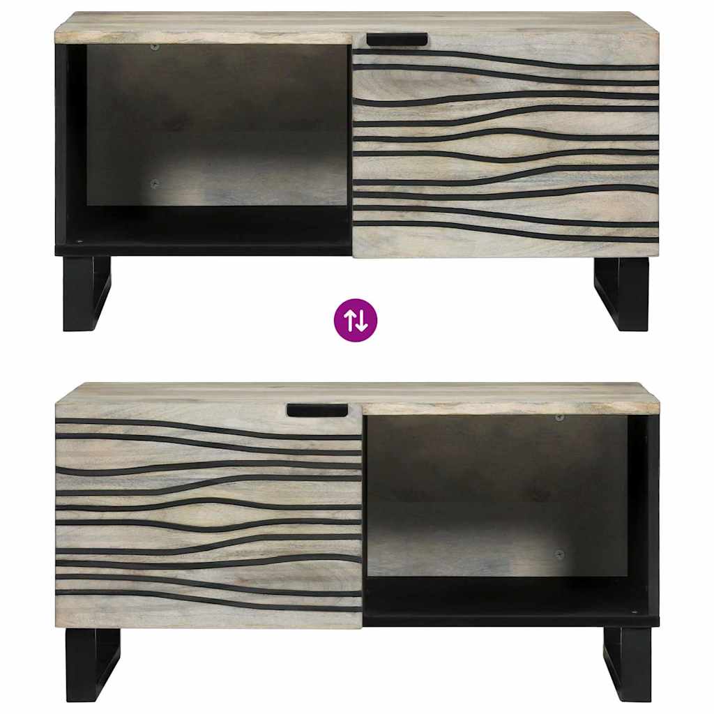 Τραπεζάκι σαλονιού Μπεζ και Μαύρο 80 x 50 x 40 cm