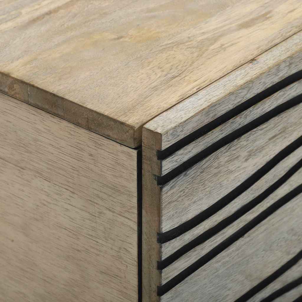 Τραπεζάκι σαλονιού Μπεζ και Μαύρο 80 x 50 x 40 cm