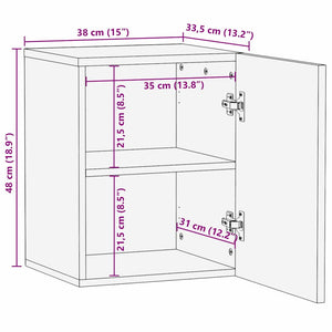 Ντουλάπα Νιπτήρα Mπάνιου Λευκό 38 x 33,5 x 48 εκ.