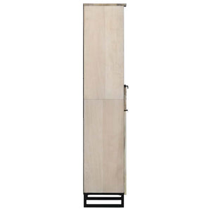 Ντουλάπα Νιπτήρα Mπάνιου με ράφι Λευκό 38 x 33 x 160 εκ. - Pakobazaar