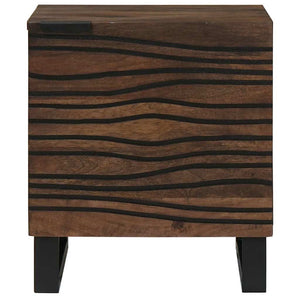 Κομοδίνο 2 pcs Καρυδιά 40 x 33 x 46 εκ. Μασίφ ξύλο ακακίας - Pakobazaar