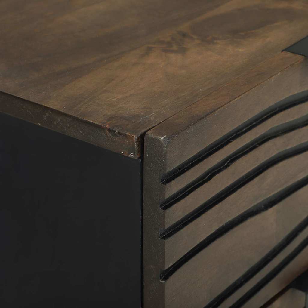 Κομοδίνο 2 pcs Καρυδιά 40 x 33 x 46 εκ. Μασίφ ξύλο ακακίας