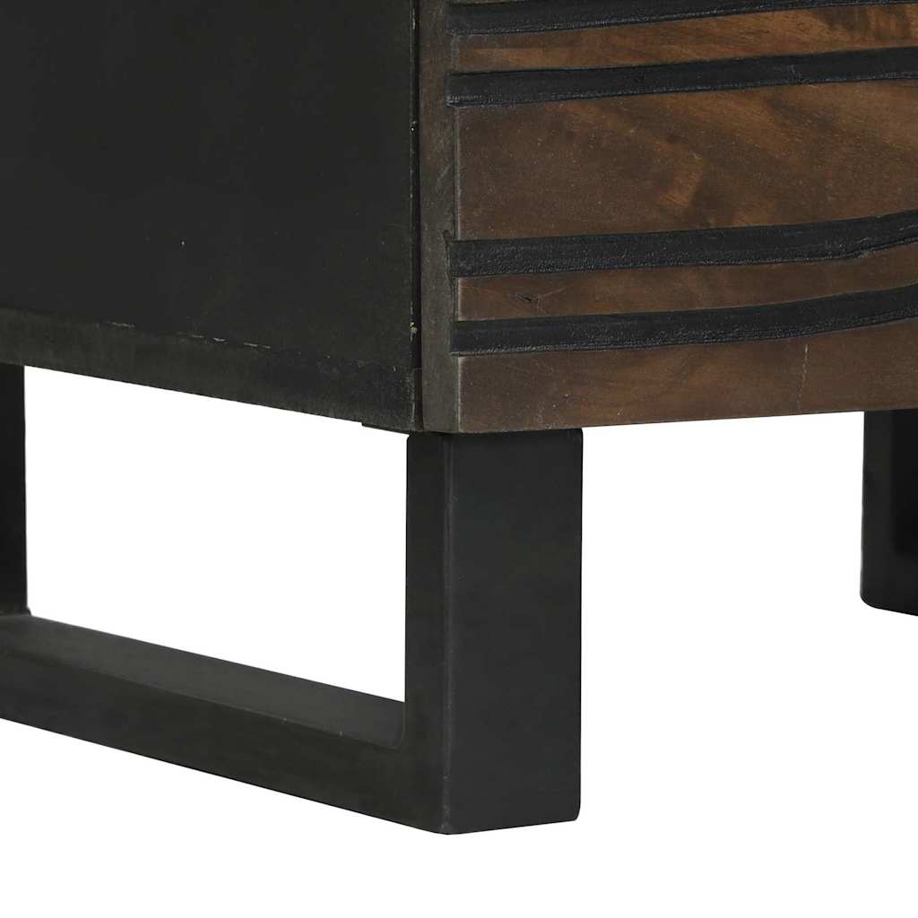 Κομοδίνο 2 pcs Καρυδιά 40 x 33 x 46 εκ. Μασίφ ξύλο ακακίας