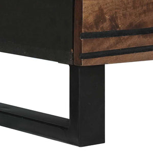 Πλαϊνό γραφείο Καφέ 60 x 33.5 x 75 εκ. Μασίφ ξύλο μάνγκο - Pakobazaar