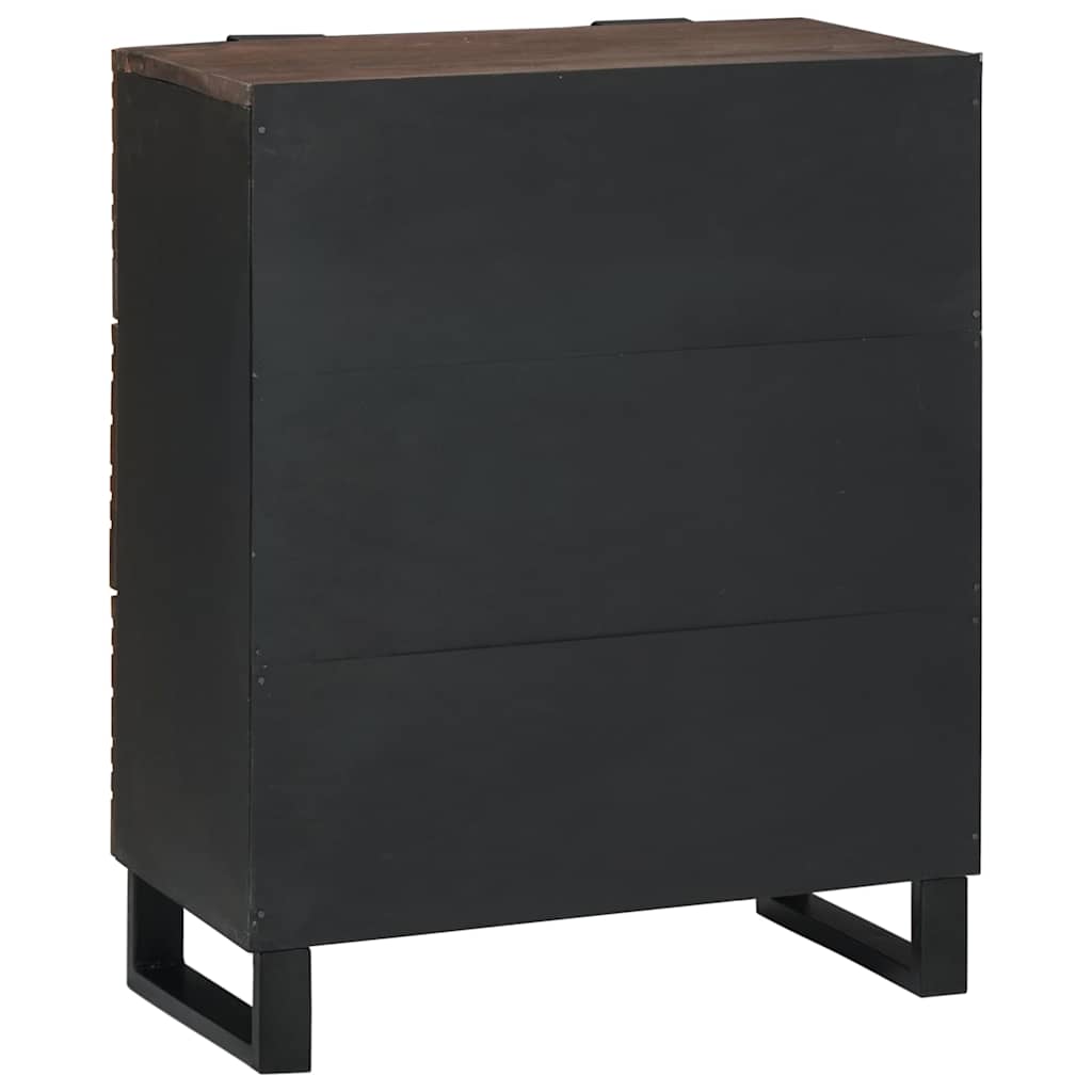 Πλαϊνό γραφείο Καφέ 60 x 33.5 x 75 εκ. Μασίφ ξύλο μάνγκο - Pakobazaar