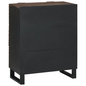 Πλαϊνό γραφείο Καφέ 60 x 33.5 x 75 εκ. Μασίφ ξύλο μάνγκο - Pakobazaar