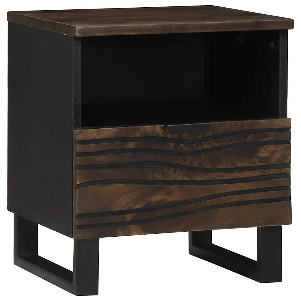 Κομοδίνο 2 pcs Καρυδιά 40 x 33 x 46 εκ. Μασίφ ξύλο ακακίας