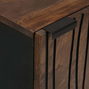 Γραφείο Καφέ 40 x 33 x 75 εκ. Μασίφ ξύλο μάνγκο - Pakobazaar