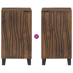 Γραφείο Καφέ 40 x 33 x 75 εκ. Μασίφ ξύλο μάνγκο - Pakobazaar
