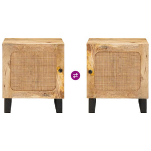 Κομοδίνο 2 pcs Φυσικό 40 x 33 x 46 εκ. - Pakobazaar