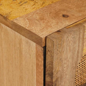 Κομοδίνο με συρτάρι Φυσικό 40 x 33 x 46 εκ. Στερεό ξύλο μάνγκο - Pakobazaar
