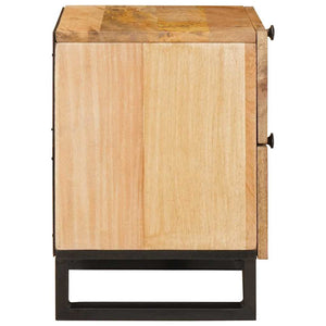 Κομοδίνο 2 pcs Φυσικό 40 x 33 x 46 εκ. Στερεό ξύλο μάνγκο - Pakobazaar