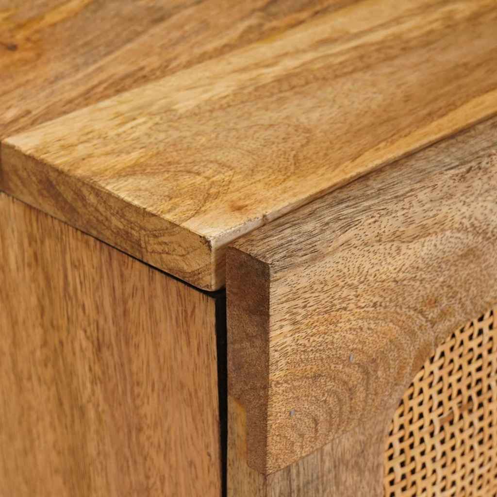 Ντουλάπι TV με ράφι Καφέ 105 x 33 x 46 εκ. Στερεό ξύλο μάνγκο