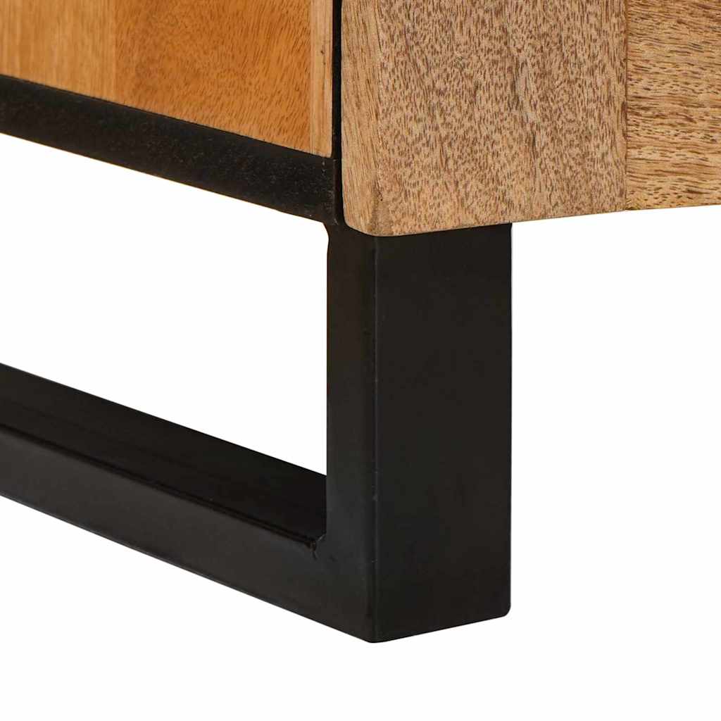 Κομοδίνο 2 pcs Φυσικό 40 x 33 x 46 εκ. Στερεό ξύλο μάνγκο