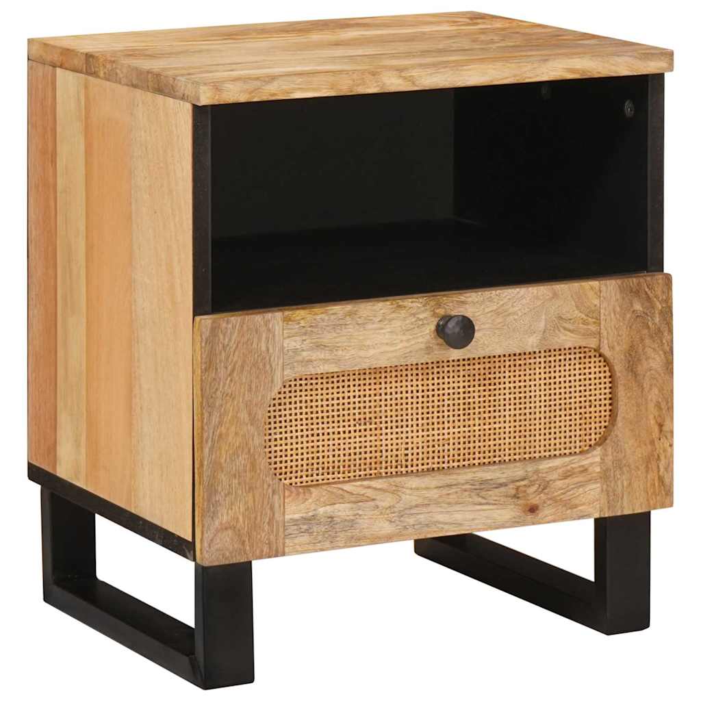 Κομοδίνο 2 pcs Φυσικό 40 x 33 x 46 εκ. Στερεό ξύλο μάνγκο