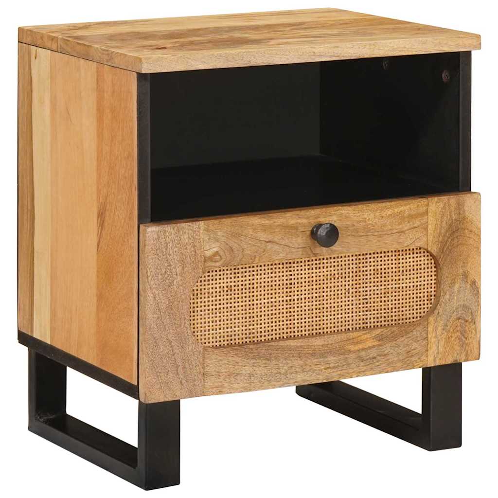Κομοδίνο 2 pcs Φυσικό 40 x 33 x 46 εκ. Στερεό ξύλο μάνγκο