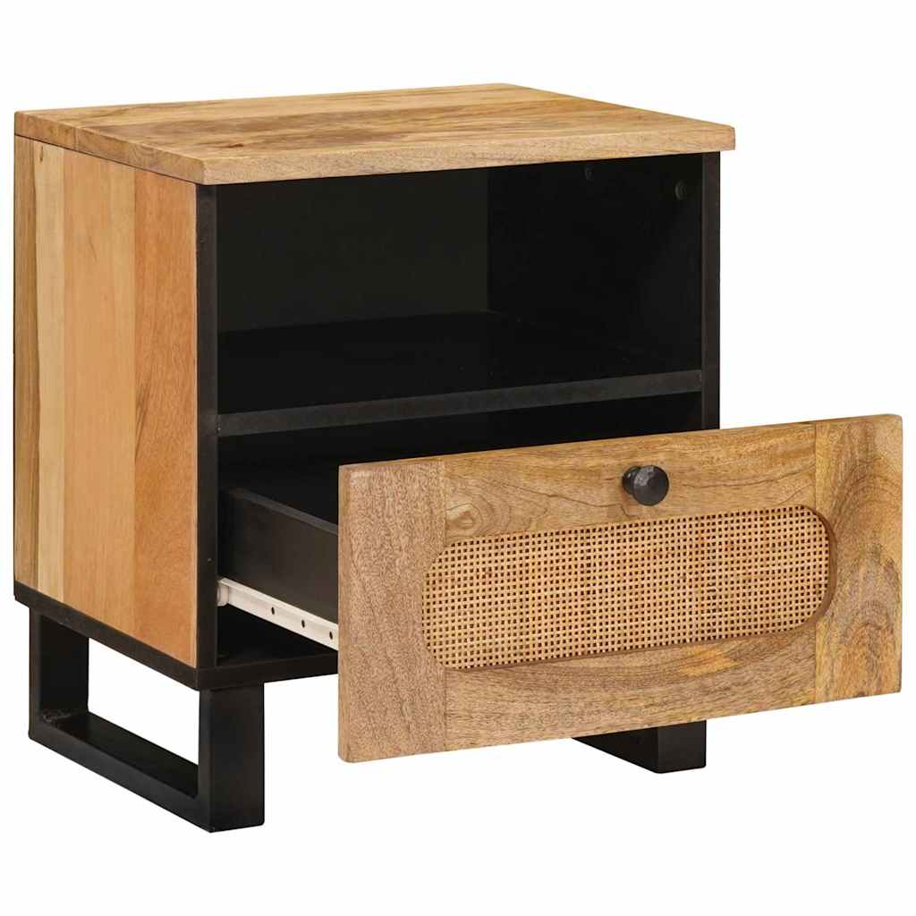 Κομοδίνο 2 pcs Φυσικό 40 x 33 x 46 εκ. Στερεό ξύλο μάνγκο