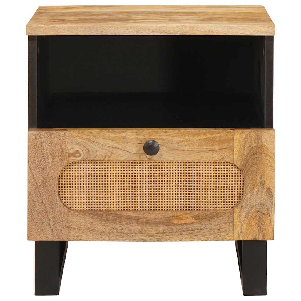 Κομοδίνο 2 pcs Φυσικό 40 x 33 x 46 εκ. Στερεό ξύλο μάνγκο