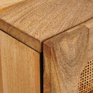 Κομοδίνο με συρτάρι Φυσικό 50 x 33 x 60 εκ Στερεό ξύλο μάνγκο