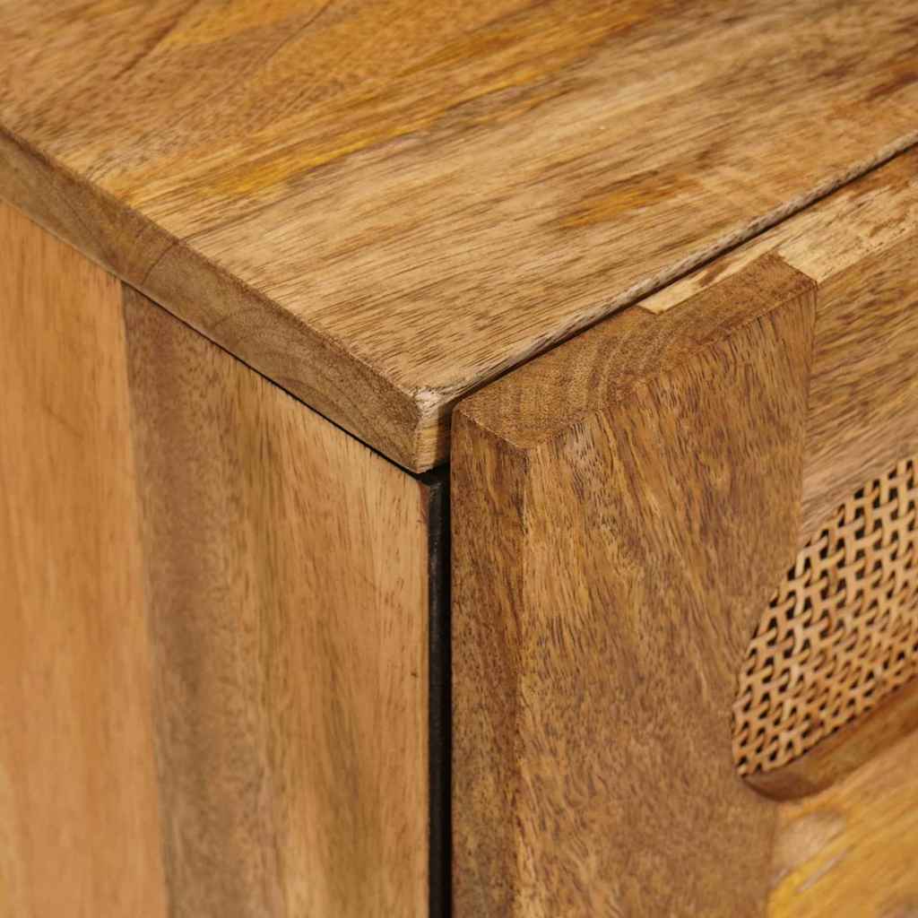 Κομοδίνο με συρτάρι Φυσικό 50 x 33 x 62 εκ. Στερεό ξύλο μάνγκο - Pakobazaar