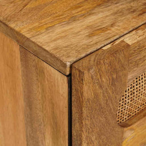 Κομοδίνο με συρτάρι Φυσικό 50 x 33 x 62 εκ. Στερεό ξύλο μάνγκο - Pakobazaar