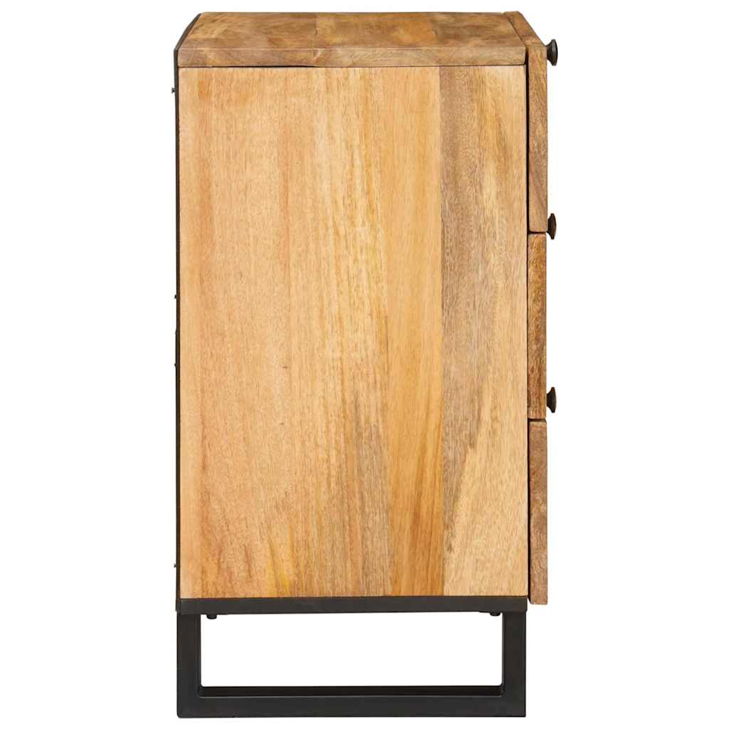 Κομοδίνο με συρτάρι Φυσικό 50 x 33 x 62 εκ. Στερεό ξύλο μάνγκο - Pakobazaar