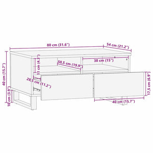 Τραπεζάκι σαλονιού με συρτάρι Artisan Oak 80 x 54 x 40 εκ - Pakobazaar