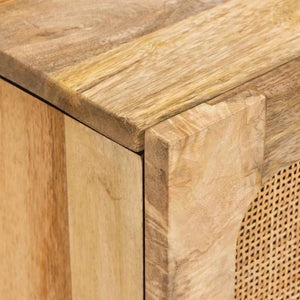 Πλαϊνό γραφείο Καφέ 40 x 33 x 75 εκ. Στερεό ξύλο μάνγκο - Pakobazaar