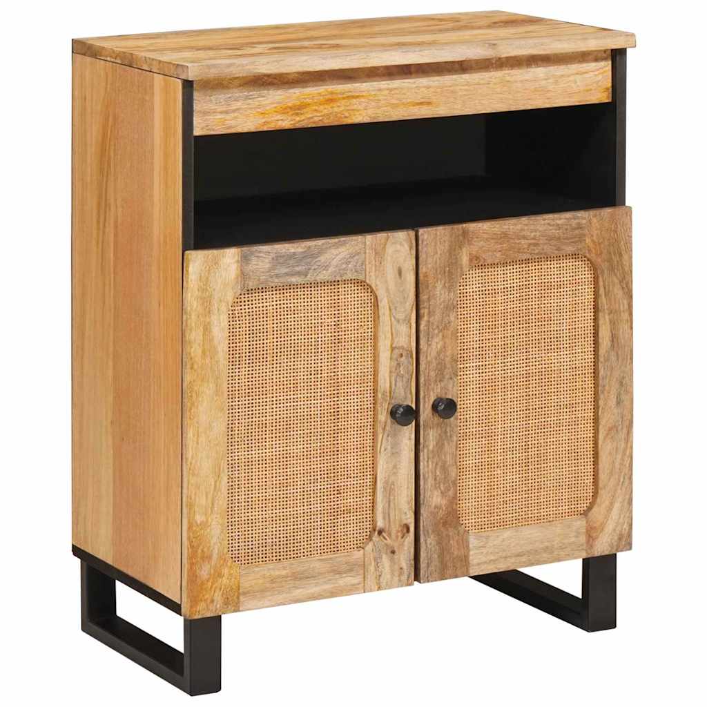 Πλαϊνό γραφείο με πόρτα Καφέ 60 x 33 x 75 cm Στερεό ξύλο μάνγκο