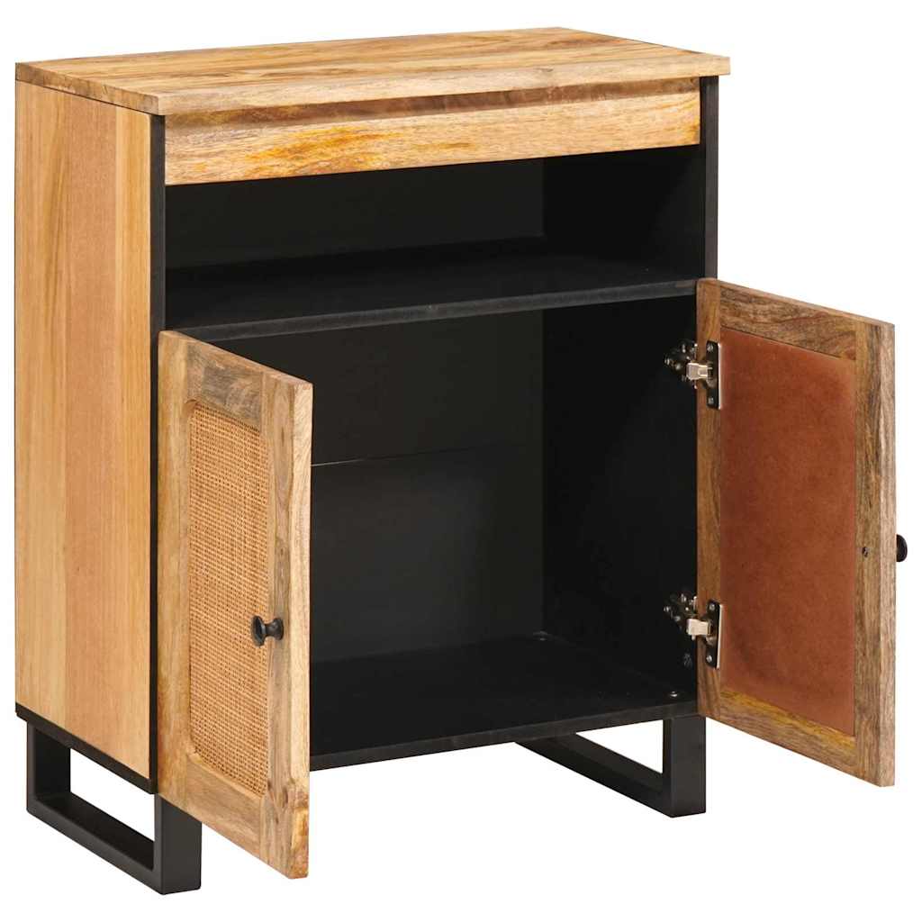 Πλαϊνό γραφείο με πόρτα Καφέ 60 x 33 x 75 cm Στερεό ξύλο μάνγκο