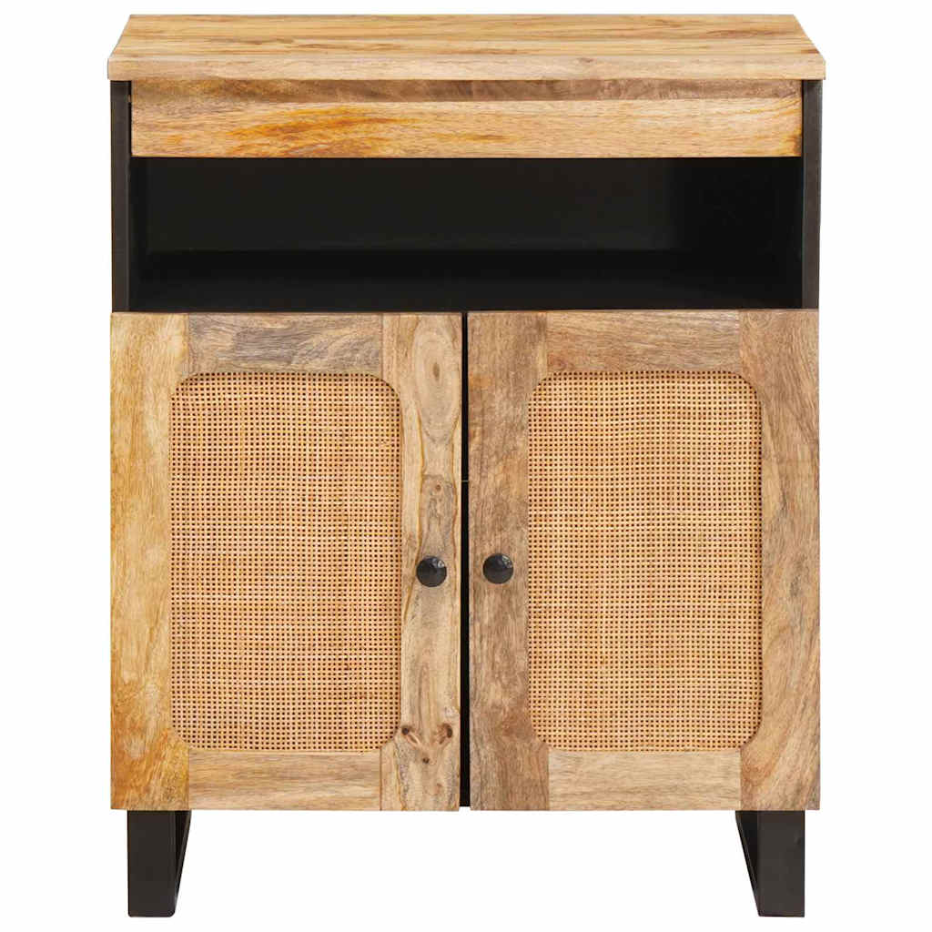 Πλαϊνό γραφείο με πόρτα Καφέ 60 x 33 x 75 cm Στερεό ξύλο μάνγκο