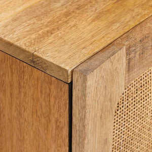 Πλαϊνό γραφείο με πόρτα Καφέ 60 x 33 x 75 cm Στερεό ξύλο μάνγκο - Pakobazaar