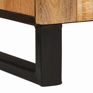 Πλαϊνό γραφείο με πόρτα Καφέ 60 x 33 x 75 cm Στερεό ξύλο μάνγκο - Pakobazaar