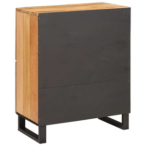 Πλαϊνό γραφείο με πόρτα Καφέ 60 x 33 x 75 cm Στερεό ξύλο μάνγκο - Pakobazaar