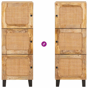 Highboard με αποθήκευση Καφέ 90 x 33 x 75 εκ Στερεό ξύλο μάνγκο - Pakobazaar