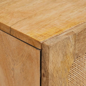 Highboard με συρτάρι Καφέ 40 x 33 x 110 εκ Στερεό ξύλο μάνγκο - Pakobazaar