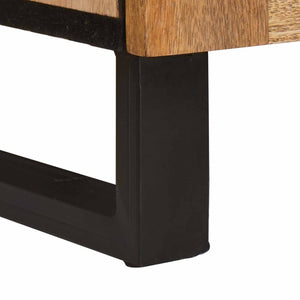 Highboard με συρτάρι Καφέ 40 x 33 x 110 εκ Στερεό ξύλο μάνγκο - Pakobazaar