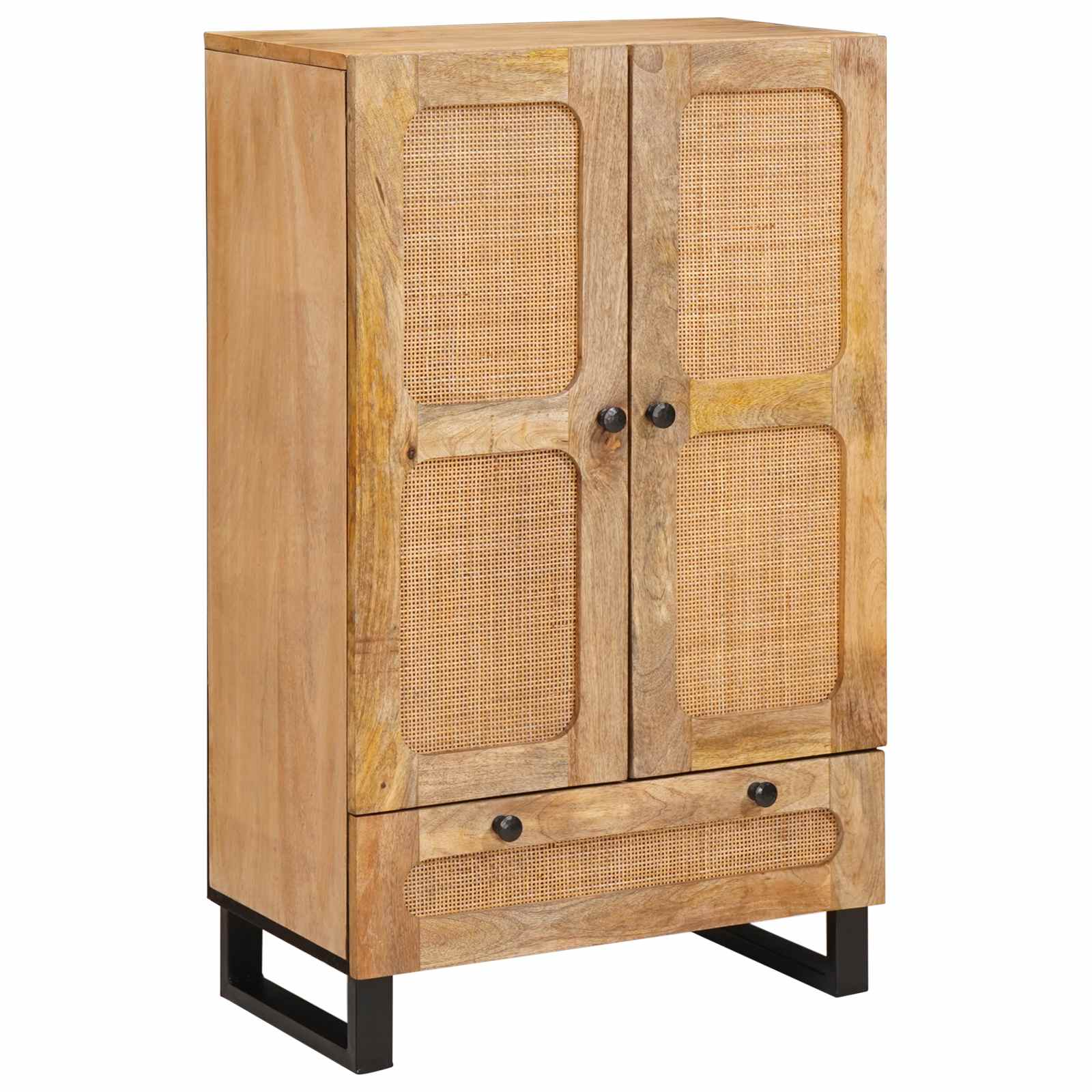 Highboard με συρτάρι Καφέ 40 x 33 x 110 εκ Στερεό ξύλο μάνγκο - Pakobazaar
