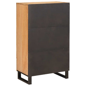 Highboard με συρτάρι Καφέ 40 x 33 x 110 εκ Στερεό ξύλο μάνγκο - Pakobazaar