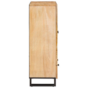 Highboard με συρτάρι Καφέ 40 x 33 x 110 εκ Στερεό ξύλο μάνγκο - Pakobazaar