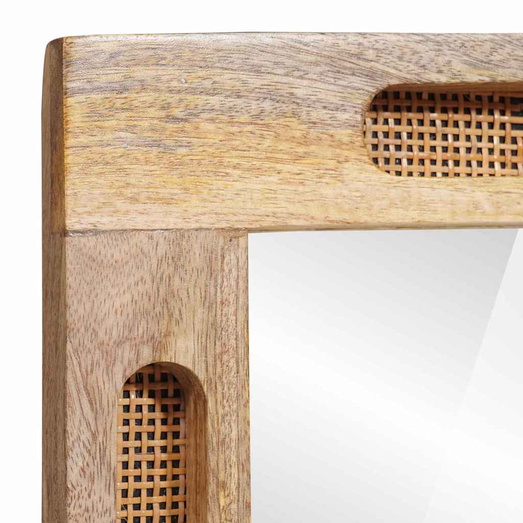 Καθρέφτης Μπάνιου Καφέ 50 x 2,5 x 70 εκ Στερεό ξύλο μάνγκο - Pakobazaar