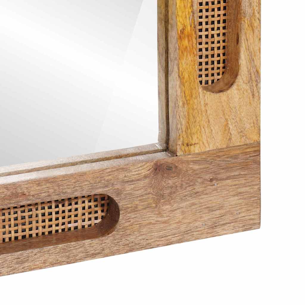 Καθρέφτης Μπάνιου Καφέ 50 x 2,5 x 70 εκ Στερεό ξύλο μάνγκο - Pakobazaar