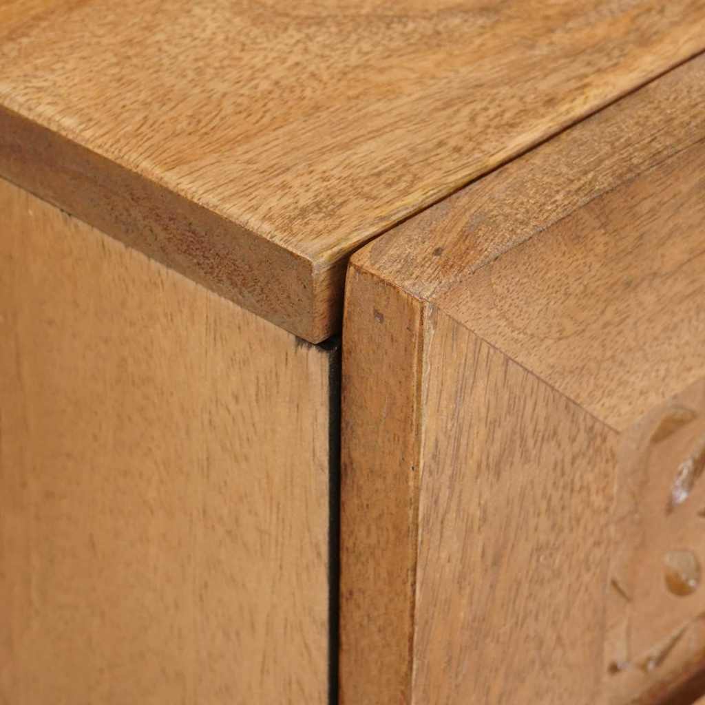 Κομοδίνο 2 pcs Ανοιχτό καφέ 40 x 33 x 46 εκ. Μασίφ ξύλο ακακίας - Pakobazaar