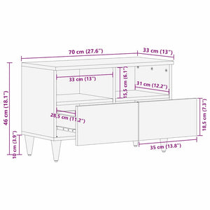 Μονάδες TV Ανοιχτό καφέ 70 x 33 x 46 εκ Επεξεργασμένο Ξύλο