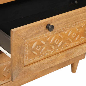 Πλαϊνό γραφείο Ανοιχτό καφέ 60 x 33 x 75 cm Μασίφ ξύλο μάνγκο